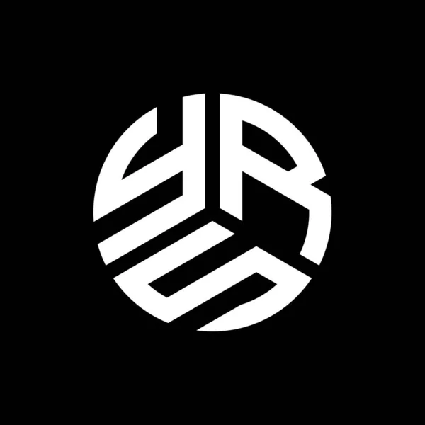 Siyah Arka Planda Yrs Harf Logosu Tasarımı Yrs Yaratıcı Harflerin — Stok Vektör