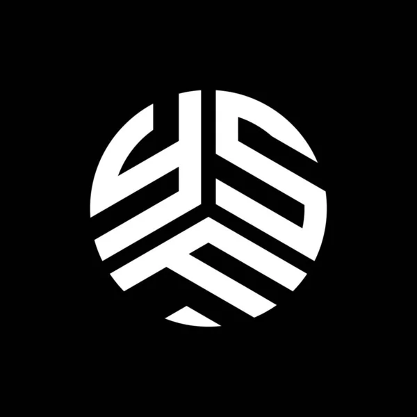 Ysf Lettre Logo Design Sur Fond Noir Ysf Initiales Créatives — Image vectorielle