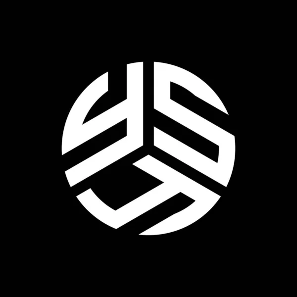 Ysy Design Logotipo Carta Fundo Preto Ysy Iniciais Criativas Conceito — Vetor de Stock