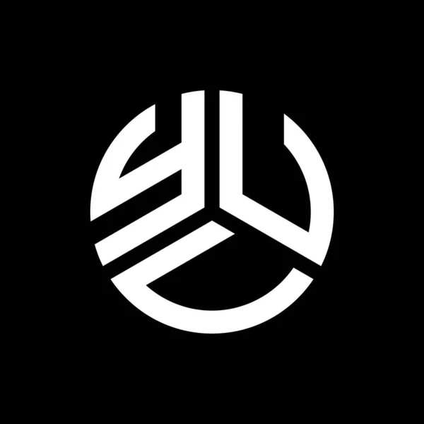 Design Logo Literei Yuv Fundal Negru Yuv Creativ Inițiale Concept — Vector de stoc