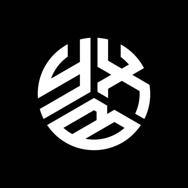 Siyah Arkaplanda Yxb Harfi Logo Tasarımı Yxb Yaratıcı Harflerin Baş — Stok Vektör