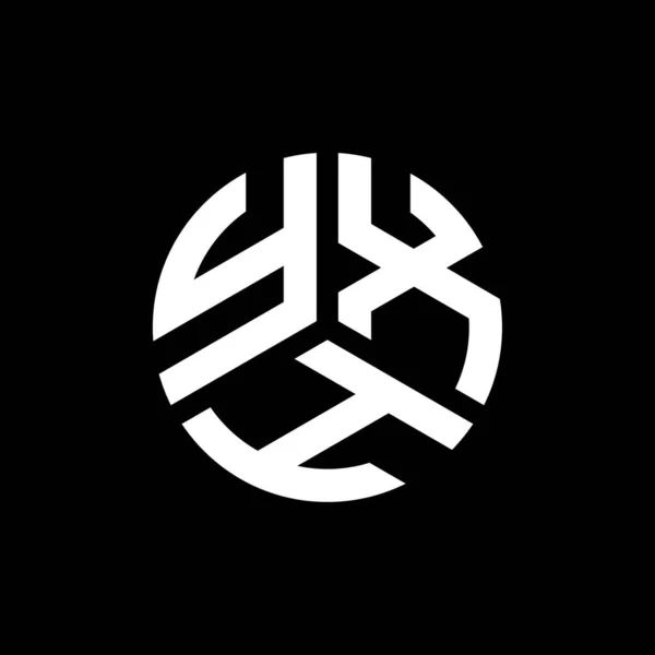 Yxh Lettre Logo Design Sur Fond Noir Yxh Initiales Créatives — Image vectorielle