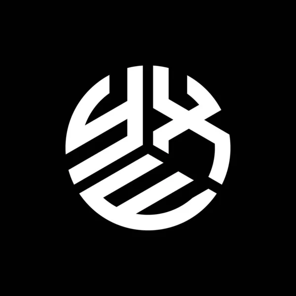 Siyah Arka Planda Yxe Harf Logosu Tasarımı Yxe Yaratıcı Harf — Stok Vektör