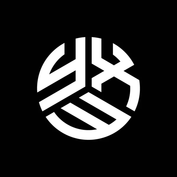 Siyah Arkaplanda Yxw Harf Logosu Tasarımı Yxw Yaratıcı Harflerin Baş — Stok Vektör
