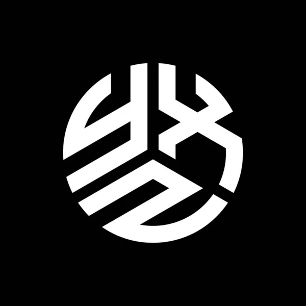 Siyah Arkaplanda Yxz Harf Logosu Tasarımı Yxz Yaratıcı Harf Logosu — Stok Vektör