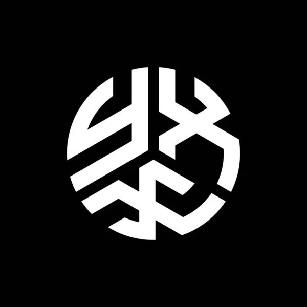 Diseño Del Logotipo Letra Yxx Sobre Fondo Negro Yxx Iniciales — Vector de stock