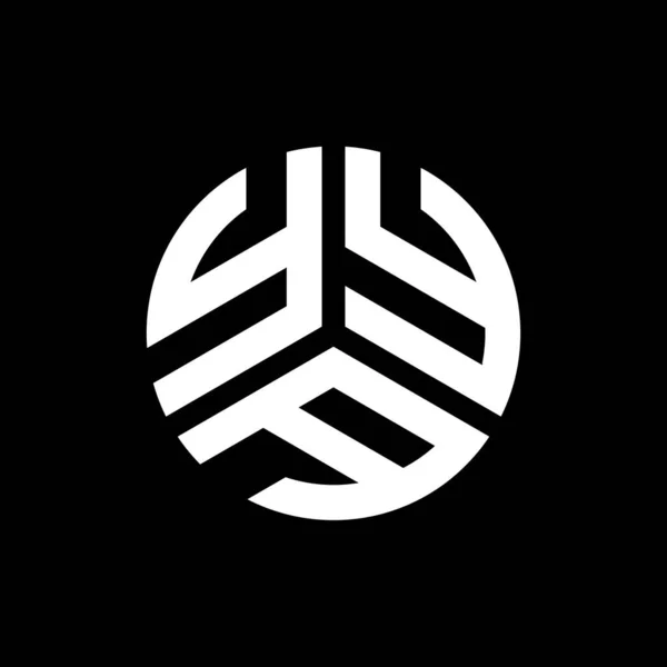 Projekt Logo Litery Yya Czarnym Tle Yya Twórcze Inicjały Litera — Wektor stockowy
