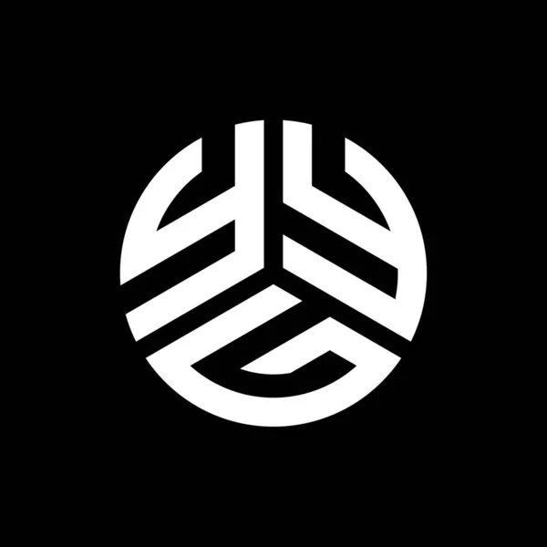 Yyg Buchstabe Logo Design Auf Schwarzem Hintergrund Yyg Kreative Initialen — Stockvektor