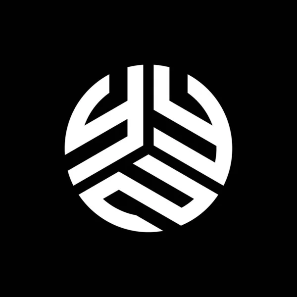 Yyn Letter Logo Ontwerp Zwarte Achtergrond Yyn Creatieve Initialen Letter — Stockvector