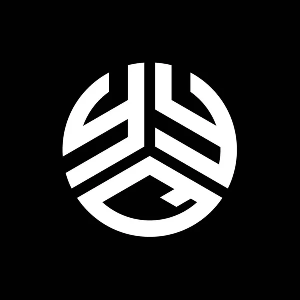 Yyq Дизайн Логотипу Літер Чорному Тлі Yyq Творчі Ініціали Букви — стоковий вектор
