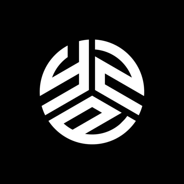 Diseño Del Logotipo Letra Yzp Sobre Fondo Negro Yzp Iniciales — Vector de stock