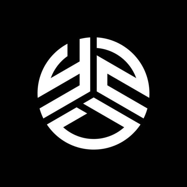 Design Logo Literei Yzd Fundal Negru Yzd Creativ Iniţiale Litera — Vector de stoc