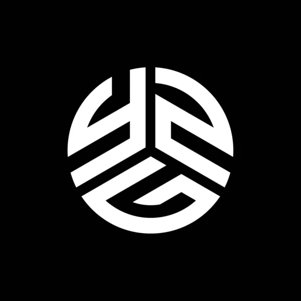 Siyah Arka Planda Yzg Harf Logosu Tasarımı Yzg Yaratıcı Harflerin — Stok Vektör
