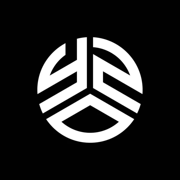 Siyah Arka Planda Yzo Harf Logosu Tasarımı Yzo Yaratıcı Harflerin — Stok Vektör