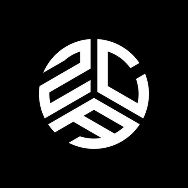 Logo Lettera Zca Disegno Sfondo Nero Zca Creativo Iniziali Lettera — Vettoriale Stock