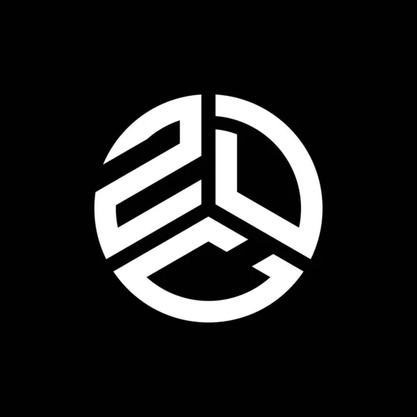 Zdc Letter Logo Ontwerp Zwarte Achtergrond Zdc Creatieve Initialen Letter — Stockvector