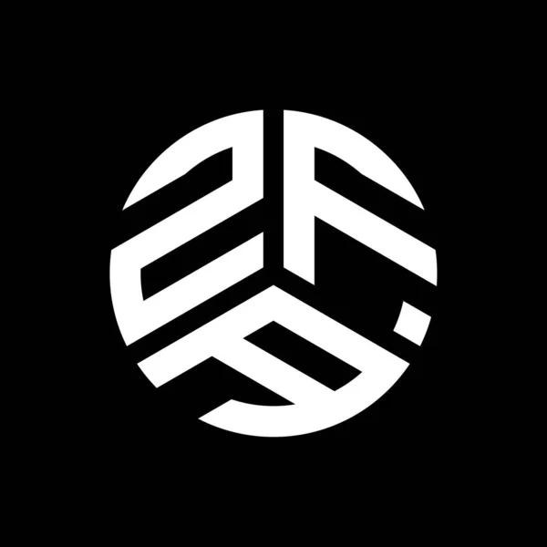 Зовнішній Вигляд Логотипу Zfa Чорному Тлі Творчі Ініціали Zfa Мають — стоковий вектор
