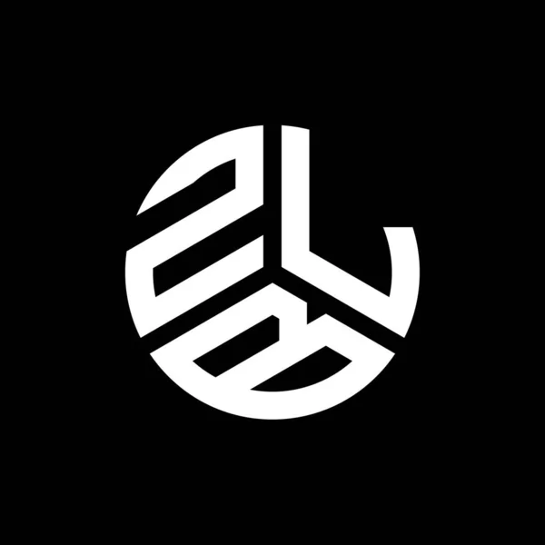 Logo Zlb Disegno Lettera Sfondo Nero Logo Creativo Con Lettere — Vettoriale Stock