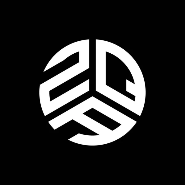 Zqa Письмо Логотип Дизайн Черном Фоне Zqa Creative Initials Letter — стоковый вектор