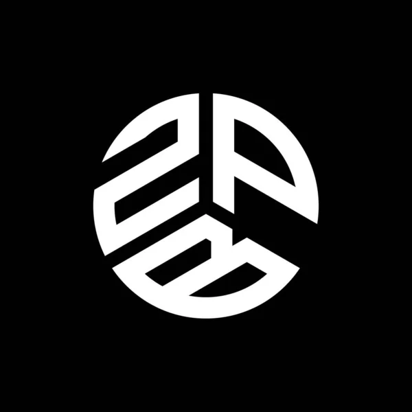 Zpb Lettre Logo Design Sur Fond Noir Zpb Initiales Créatives — Image vectorielle