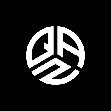Siyah arkaplanda QAZ harfi logo tasarımı. QAZ yaratıcı harf logosu konsepti. QAZ harf tasarımı.