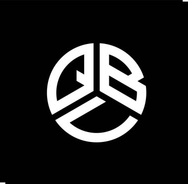 Siyah arkaplanda QBV harf logosu tasarımı. QBV yaratıcı harflerin baş harfleri logo kavramı. QBV harf tasarımı.