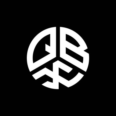 Siyah arkaplanda QBX harf logosu tasarımı. QBX yaratıcı harflerin baş harfleri logo kavramı. QBX harf tasarımı.