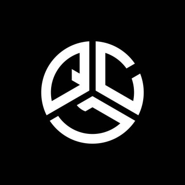 Siyah arkaplanda QCL harf logosu tasarımı. QCL yaratıcı harflerin baş harfleri logo kavramı. QCL harf tasarımı.