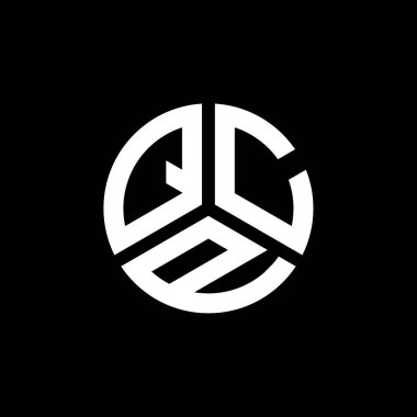 QCP harf logo tasarımı siyah arkaplan üzerine. QCP yaratıcı harflerin baş harfleri logo kavramı. QCP harf tasarımı.