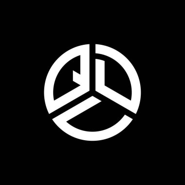 QDV harf logo tasarımı siyah arkaplan üzerine. QDV yaratıcı harflerin baş harfleri logo kavramı. QDV harf tasarımı.