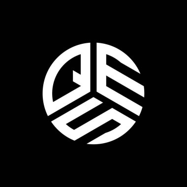 QES harfi logo tasarımı siyah arka planda. QES yaratıcı harflerin baş harfleri logo kavramı. QES harf tasarımı.