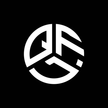 QFL harf logo tasarımı siyah arkaplan üzerine. QFL yaratıcı harflerin baş harfleri logo kavramı. QFL harf tasarımı.