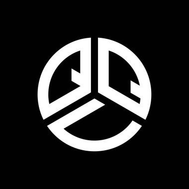 QQV harf logo tasarımı siyah arkaplan üzerine. QQV yaratıcı harflerin baş harfleri logo kavramı. QQV harf tasarımı.