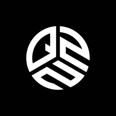Siyah arkaplanda QZN harf logosu tasarımı. QZN yaratıcı harflerin baş harfleri logo kavramı. QZN harf tasarımı.