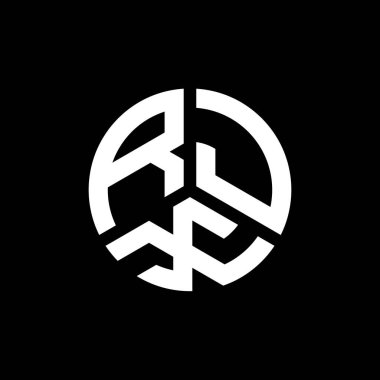 Siyah arkaplanda RJX harf logosu tasarımı. RJX yaratıcı harflerin baş harfleri logo kavramı. RJX harf tasarımı.