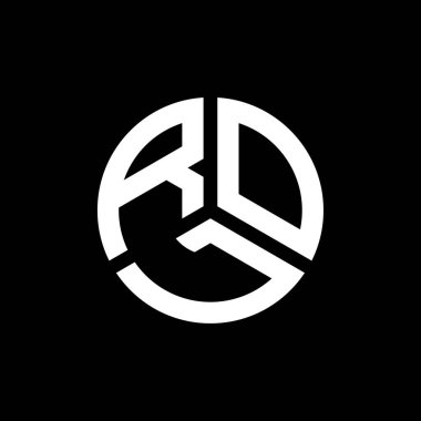 Siyah arka planda ROL harf logosu tasarımı. ROL yaratıcı harflerin baş harfleri logo kavramı. ROL harf tasarımı.