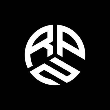 Siyah arka planda RPN harf logosu tasarımı. RPN yaratıcı harflerin baş harfleri logo kavramı. RPN harf tasarımı.