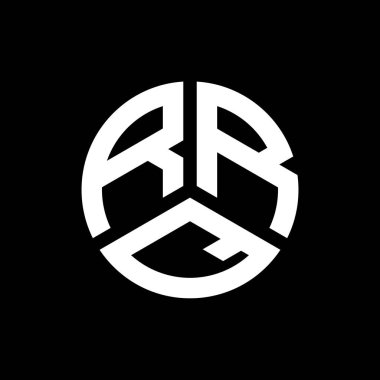 Siyah arka planda RRQ harfi logo tasarımı. RRQ yaratıcı harflerin baş harfleri logo kavramı. RRQ harf tasarımı.