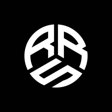 Siyah arka planda RRS harf logosu tasarımı. RRS yaratıcı harflerin baş harfleri logo kavramı. RRS harf tasarımı.