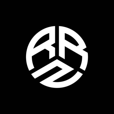 Siyah arka planda RRZ harf logosu tasarımı. RRZ yaratıcı harflerin baş harfleri logo kavramı. RRZ harf tasarımı.
