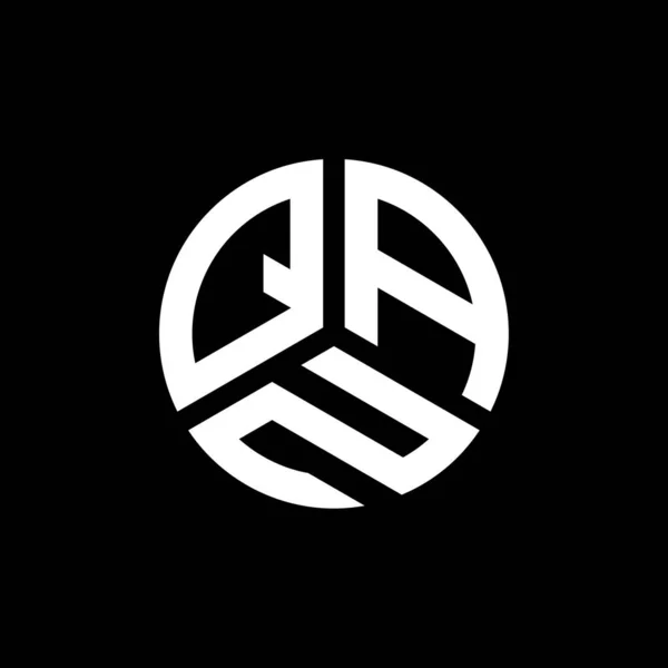 Qan Letter Logo Design Auf Schwarzem Hintergrund Qan Kreative Initialen — Stockvektor