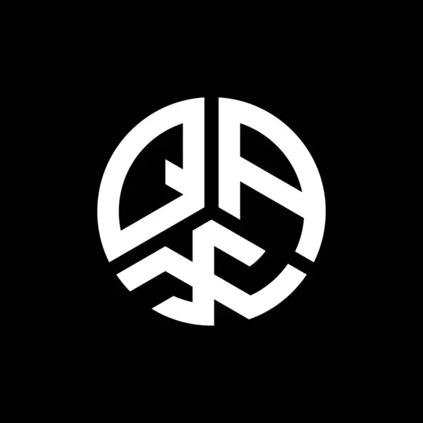 Diseño Del Logotipo Letra Qax Sobre Fondo Negro Qax Iniciales — Vector de stock