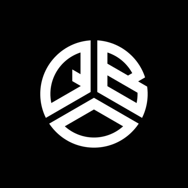 Qbo Letter Logo Design Auf Schwarzem Hintergrund Qbo Kreative Initialen — Stockvektor