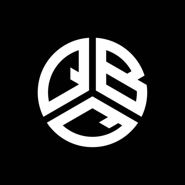 Diseño Del Logotipo Letra Qbq Sobre Fondo Negro Qbq Iniciales — Vector de stock