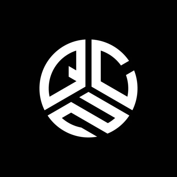 Qcn Letter Logo Design Auf Schwarzem Hintergrund Qcn Kreative Initialen — Stockvektor
