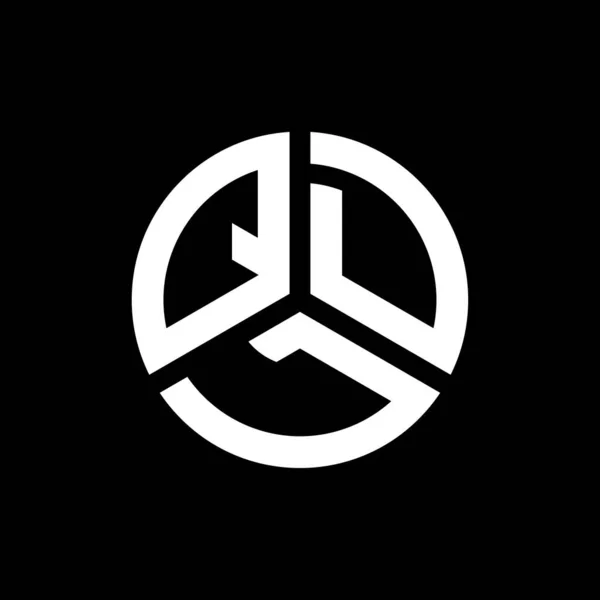 Siyah Arkaplanda Qdl Harf Logosu Tasarımı Qdl Yaratıcı Harflerin Baş — Stok Vektör