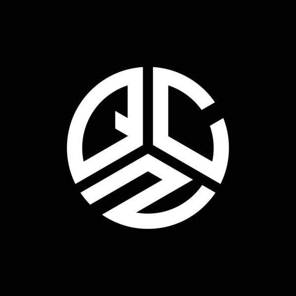 Projekt Logo Litery Qcz Czarnym Tle Qcz Twórcze Inicjały Koncepcja — Wektor stockowy