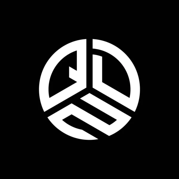 Diseño Del Logotipo Letra Qdn Sobre Fondo Negro Qdn Iniciales — Vector de stock