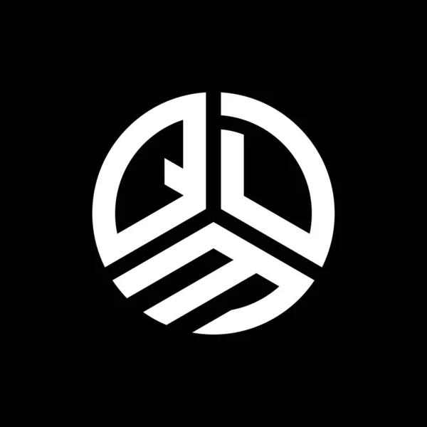 Σχεδιασμός Λογότυπου Qdm Μαύρο Φόντο Qdm Δημιουργικό Πρωτότυπο Γράμμα Λογότυπο — Διανυσματικό Αρχείο