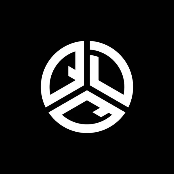 Qdq Lettera Logo Design Sfondo Nero Qdq Creativo Iniziali Lettera — Vettoriale Stock